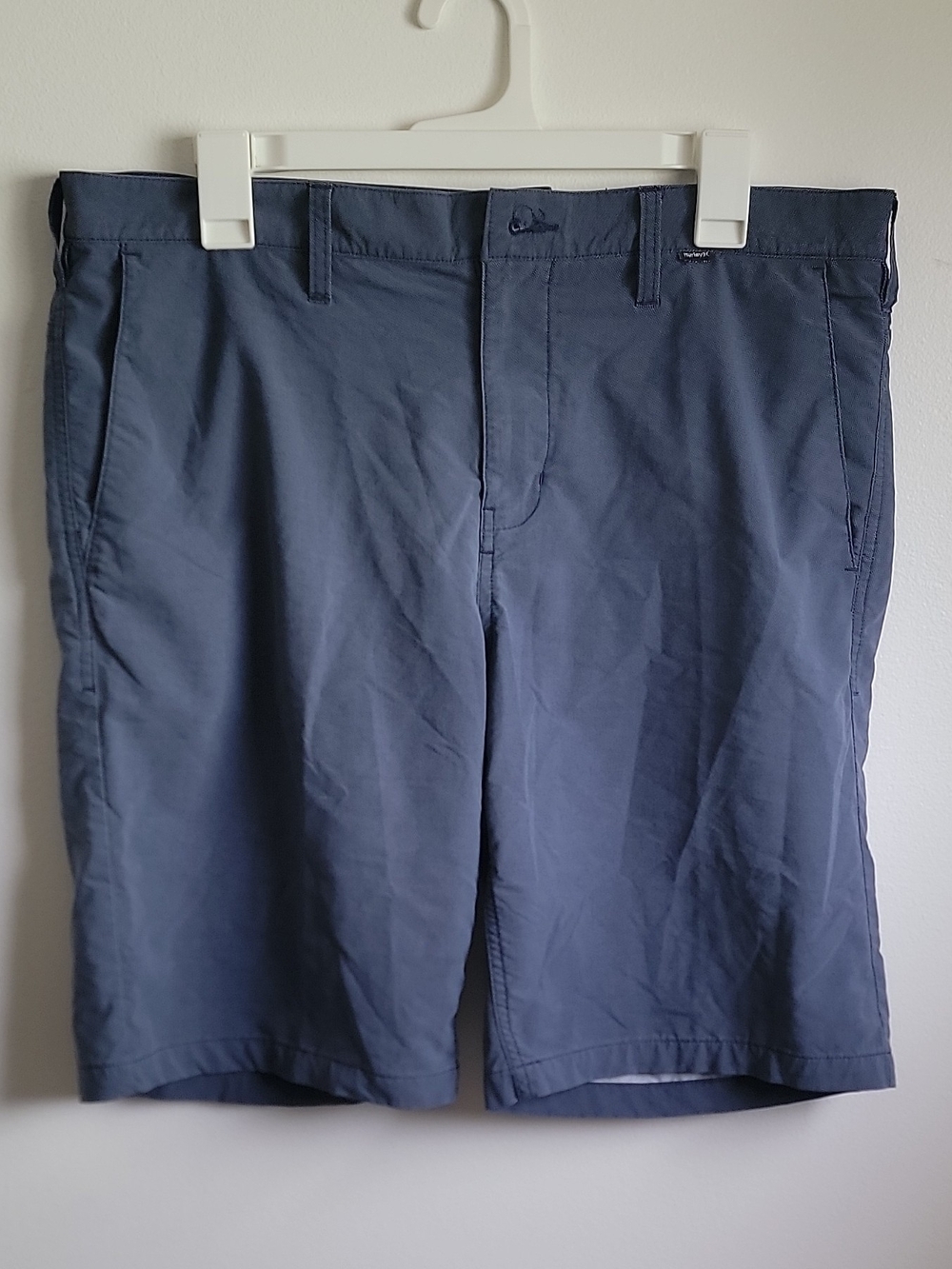 Hurley Men's Dark Blue Flat Front Shorts
